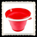 Multi-functional plastic folding water bucket with handle